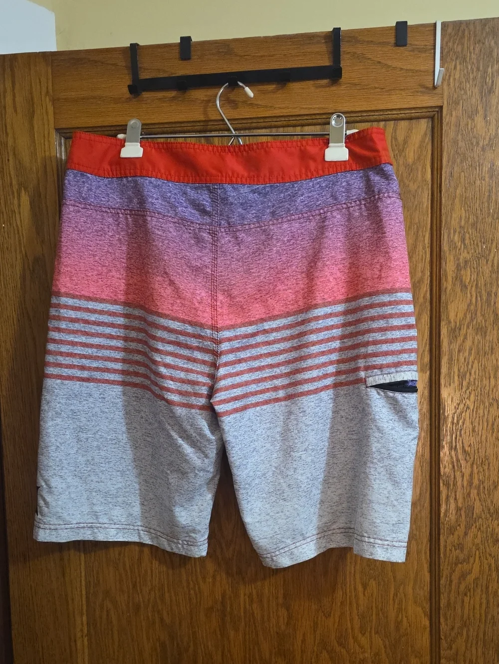 Hurley Men’s Red/Gray Gradient Boardshorts